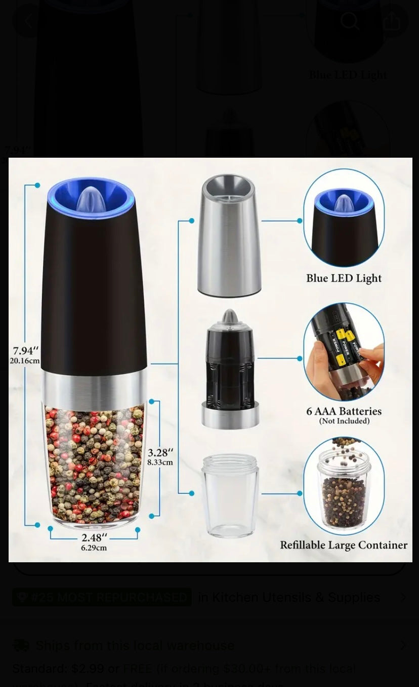 Gravity Salt n Pepper Grinder